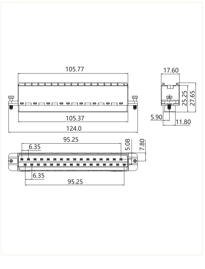 D1KPGF-635-32P圖紙 插拔式免螺絲接插件D1KPGF-635-32P(圖1)
