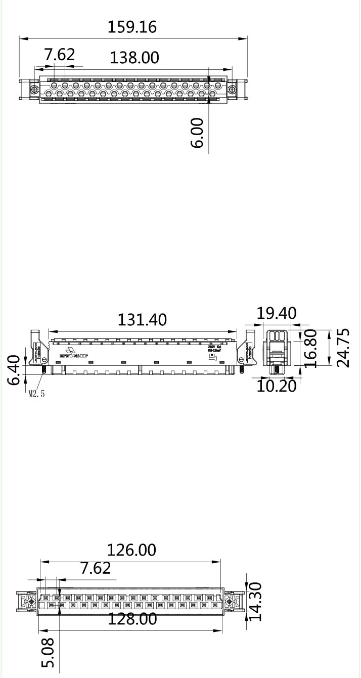 插拔式免螺絲接插件DKPGF/H-762-32P(圖1)